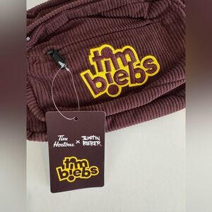 NEW Tim Hortons x Justin Bieber "Timbiebs" bron corduroy fanny pack cross body